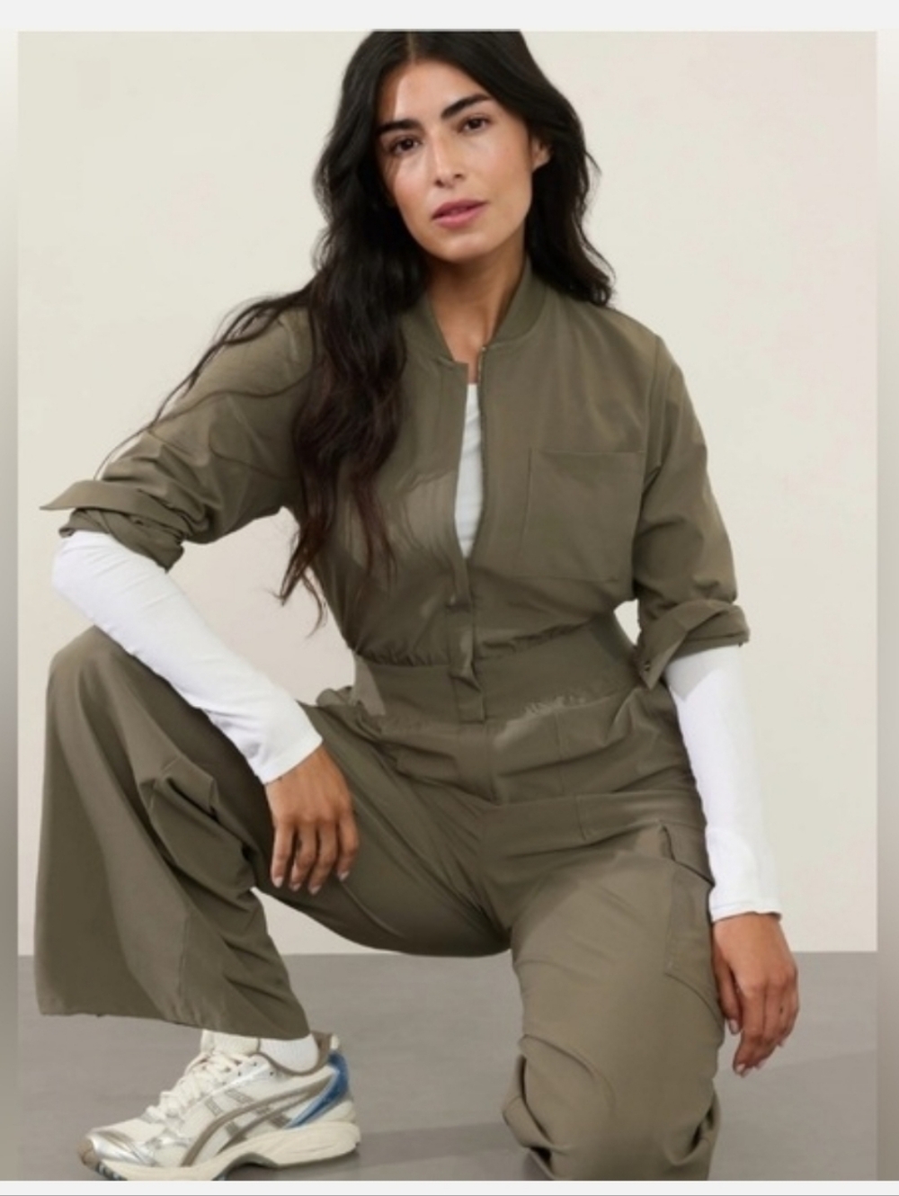 Athleta Olive Green Brooklyn Jumpsuit